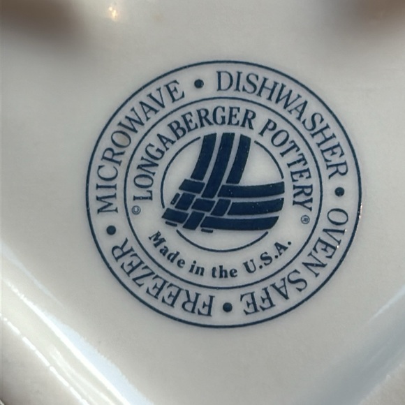 2 Longaberger Pottery Woven Traditions Heart Candles & Ramekins w/ Metal Stand - Picture 13 of 14